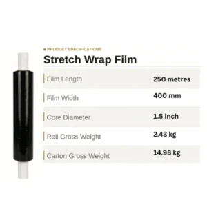 Extended Core Film Black 23 mu – 6 Rolls Per Box