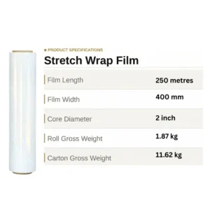 Clear Stretch Film 17 mu – 6 Rolls Per Box